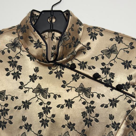 JESSICA HOWARD Vintage Embroidered Cheongsam Mandarin Collar Blouse Top M 10 - Picture 2 of 3